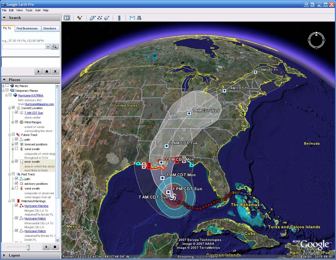 hurricane katrina map