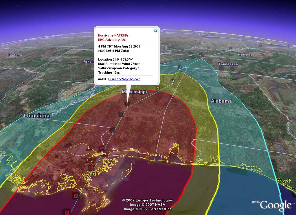 Hurricane Katrina Path